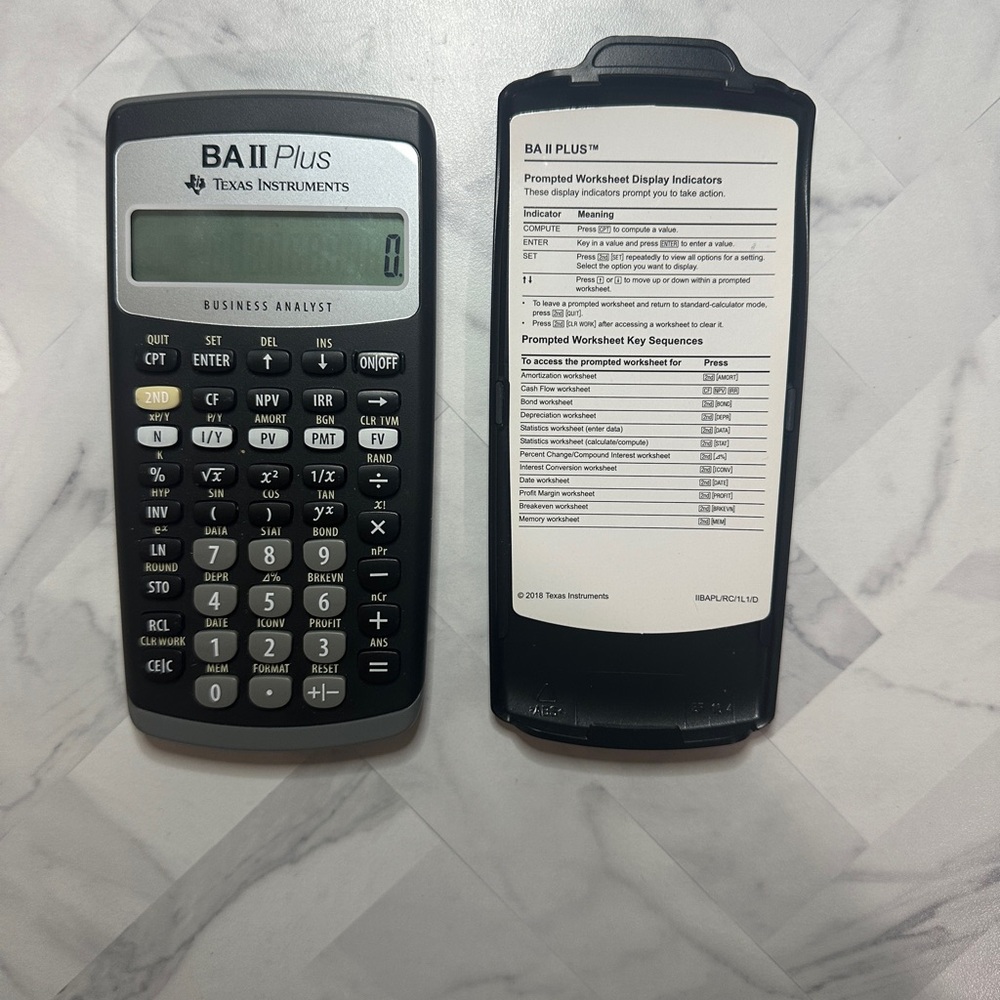 Texas Instruments BA II Plus Financial Calculator